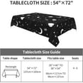 thumbnail image 3 of Space Galaxy Table Cloths for Parties Dinning Room Kitchen Farmhouse Wedding Birthday Decoration Reusable Washable Waterproof Black Tablecloth, Rectangle 60"X84", 3 of 5