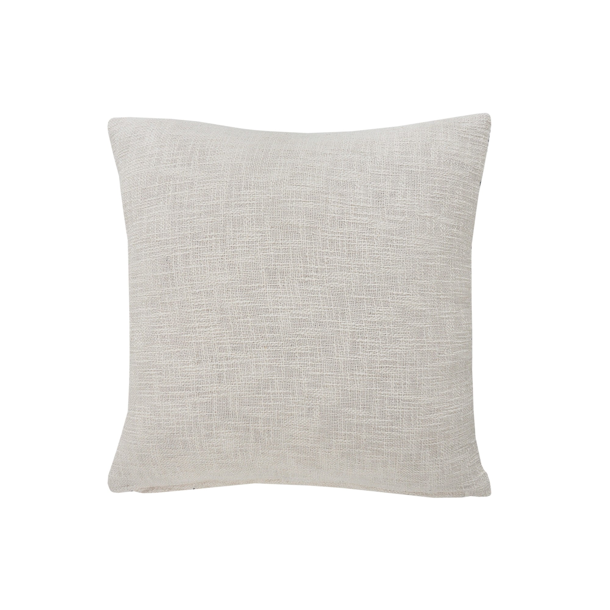 Laddha Home Designs Handwoven Diamond Cotton Throw Pillow Cover - 20" - White and Blue