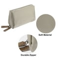 thumbnail image 3 of Unique Bargains Portable Cosmetic Bag Travel Makeup Bag Storage Bag Waterproof Nylon 1 Pcs Khaki Beige, 3 of 7