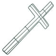 thumbnail image 3 of icolorfuled HOMEMAXS DIY Cross Shaped Metal Wreath Frame for Flower Garden, 3 of 7