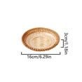 thumbnail image 3 of Wicker Basket Rattan Woven Basket for Storing Bread Fruit Snacks Natural Wood Lightweight Kitchen Restaurant Home Decor, 3 of 6