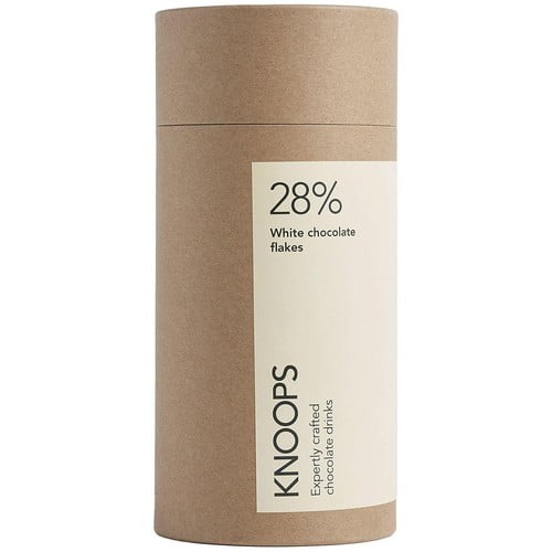 Knoops 28% White Hot Chocolate Flakes Tube 250g, British Import (Pack of 3)