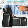 thumbnail image 6 of TECH CIRCLE iPhone 14 Pro 6.1 inch Case,Premium Leather Magnetic Clasp Kickstand Heavy Duty Protective Cover with Credit Card Holder for iPhone 14 Pro 6.1 inch 2022, Black, 6 of 7