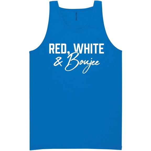 Red, White & Boujee Neon Tank Top