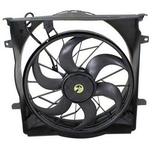 Dual Radiator and Condenser Fan Assembly - Pacific Best Inc. Fit/For CH3115148 05-05 Jeep Liberty 3.7L - With Module & Shroud