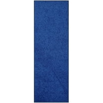 Furnishmyplace Modern Plush Solid Color Rug - Pet Friendly, Made in USA, Neon Blue Area Rugs 6' x 18'