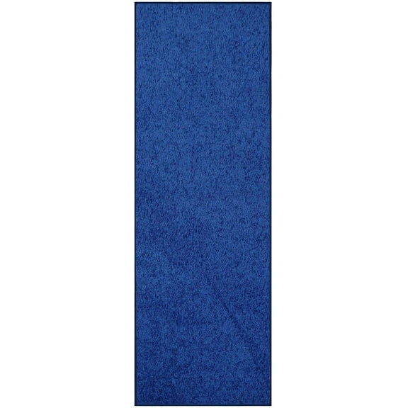 Furnishmyplace Modern Plush Solid Color Rug - Pet Friendly, Made in USA, Neon Blue Area Rugs 6' x 18'