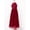 Burgundy, variant on CHICTRY Kids Flower Girls Dress Halter Lace Floral Chiffon Bridesmaid Party Dress