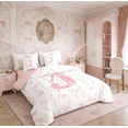 thumbnail image 3 of Erosebridal Initial A-Z Bed in a Bag Twin size, Initial Letter J Bed Set, Bow Tie Fairly Decor, Reversible 7-Piece, 3 of 8