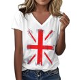 thumbnail image 4 of Womens Summer Tops T Shirts Graphic Print Short Sleeve Blend Boho Shirts, 4 of 5