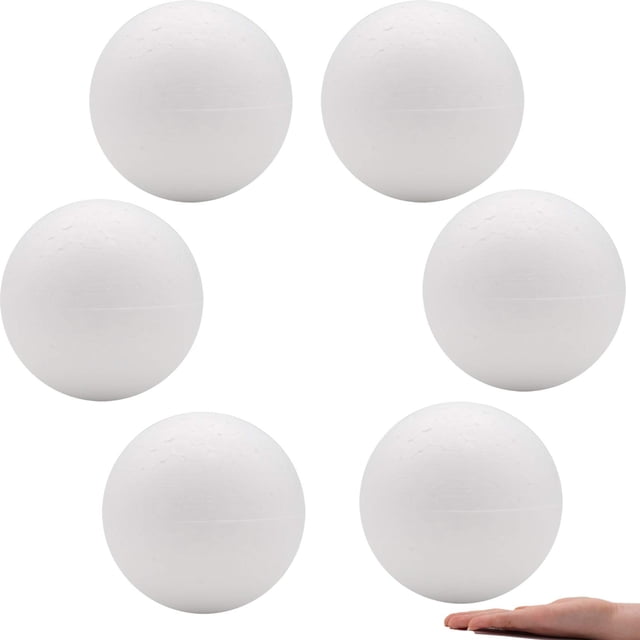 Bolas de espuma Crafare Crafare, paquete de 6 unidades, 15 cm, poliestireno, para bricolaje