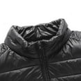 thumbnail image 4 of KaLI_store Men's Parka Jacket Men's Lightweight Down Puffer Solid Color Jacket Breathable Warm Causal Parka Coat Black,3XL, 4 of 4