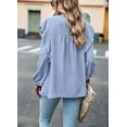 thumbnail image 5 of PRETTYGARDEN Women's Long Sleeve Blouses Ruffle Swiss Dot Crochet Loose Fit Spring Fall Tunic Dressy Casual Tops, 5 of 10