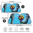 thumbnail image 3 of Balery Elephant Trunk Couple Flowers Print Car Windshield Sun Shade,Windshield Sunshade for Car Pickup Truck SUV Accessories-Medium, 3 of 7