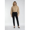 thumbnail image 2 of Forever 21 Faux Leather Belted Cropped Jacket, Color-Cream, Size-M, 2 of 6