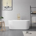 thumbnail image 4 of Vinnova Caserta 67" x 27.6" Oval Acrylic Freestanding Soaking Bathtub in White, 4 of 7