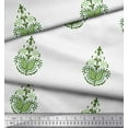 thumbnail image 2 of Soimoi Cotton Voile Fabric Floral & Paisley Block Printed Fabric 1 Yard 56 Inch Wide, 2 of 3