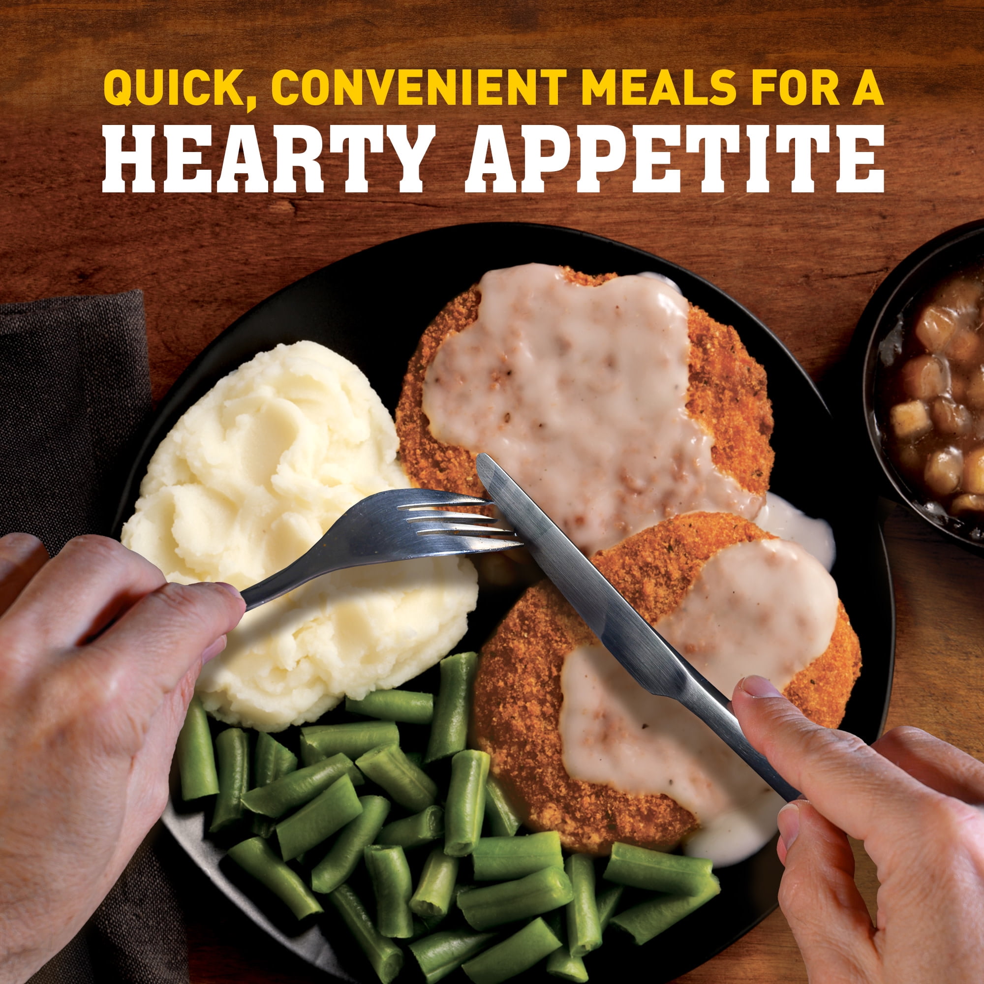 Hungry-Man Country Fried Chicken, Frozen Meal, 16 oz (Frozen)