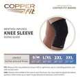 thumbnail image 3 of Copper Fit® ICE Compression Knee Sleeve, Menthol Infused, 2XL, Black, 1-Pack, FSA HSA Eligible, 3 of 7