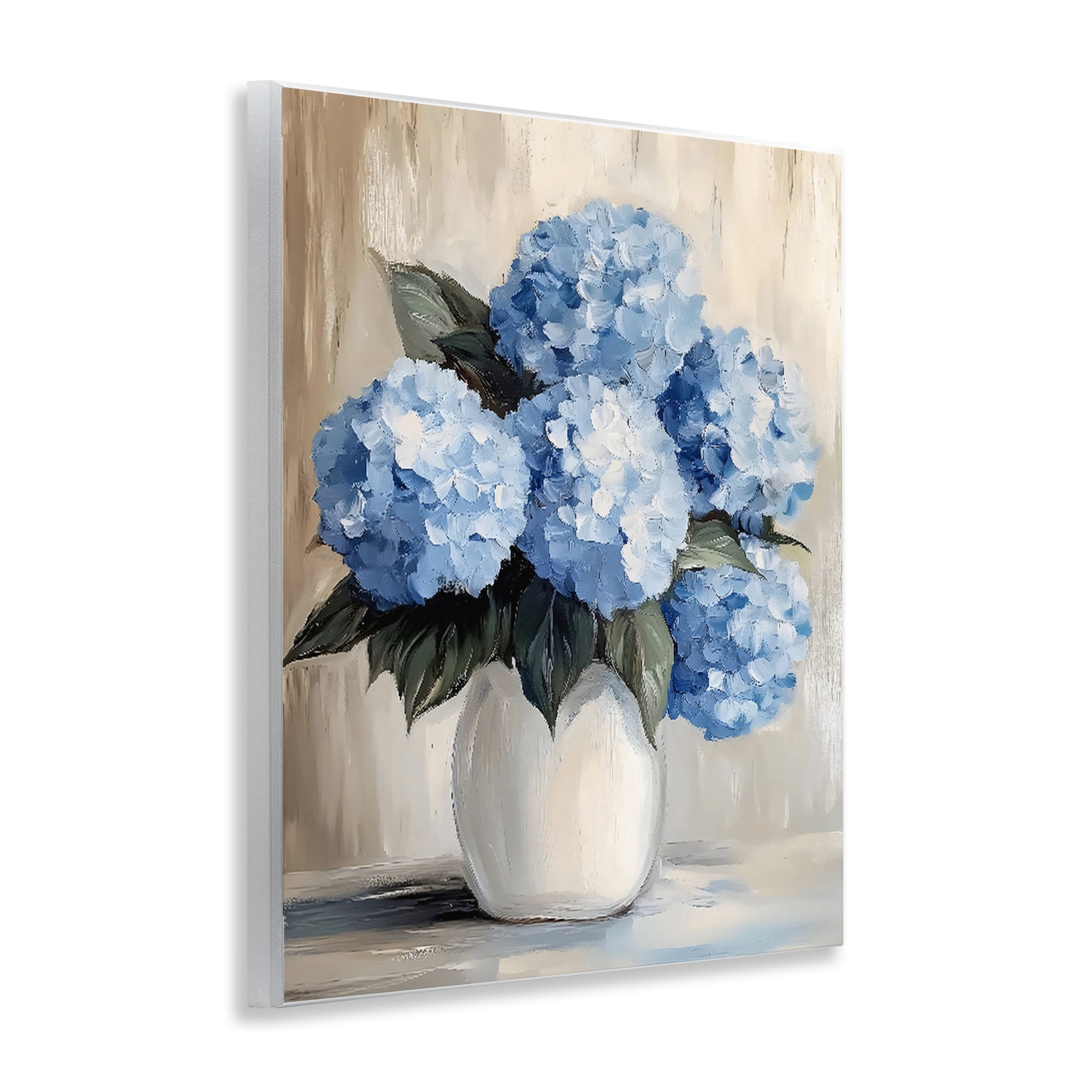 Stupell Industries Painted Hydrangeas in White Vase Wall Plaque Art, design by Creative Studio