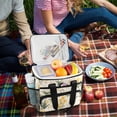 thumbnail image 5 of FORMRS Insulated Cooler Bag 24 Cans Capacity Soft Leakproof Lunch Box with Side Pockets, White Rabbits, 5 of 7