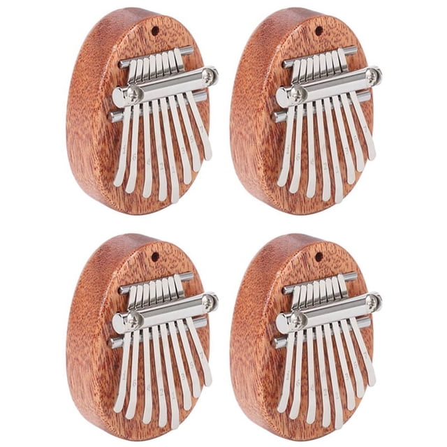4X 8 Teclas Mini Kalimba Exquisito Dedo Pulgar Piano Marimba Musical Buen Accesorio Colgante Regalo