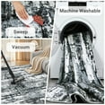 thumbnail image 3 of Garvee 8'x10' Modern Abstract Area Rugs, Machine Washable Rug Print Pattern Non Slip Floor Carpet, Low Pile Indoor Foldable Rug for Living Room Bedroom Dining Room, Gray and Black, 3 of 9