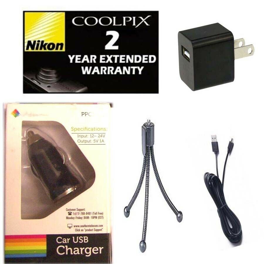 yan USB AC/DC Power Adapter Camera Battery Charger Cord for Nikon Coolpix S70 S3600