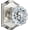 Brushed Nickel-Rosette, variant on Glass Door Knobs, Brushed Nickel Crystal Door Knobs Interior with Lock, Modern Privacy Glass Doorknobs Interior for Bedroom Bathroom, Satin Nickel Crystal Door Knob, 1 Pack
