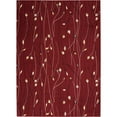 thumbnail image 3 of Nourison Grafix Transitional Botanical Red 5'3" x 7'3" Area Rug, (5' x 7'), 3 of 9
