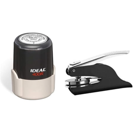 Corporate Seal Embosser and Self Inking Stamp | Combo (Black, 2-Items)