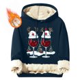 thumbnail image 1 of Sudadera con capucha para hombre, informal, a la moda, con estampado navideño, de manga larga y bolsillo, de poliéster, 1 of 5