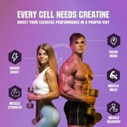 (2 Pack)Creatine Monohydrate Gummies - with Collagen & BCAA Creatine Supplement, for Maximum Strength, Muscle Growth, Energy & Endurance - 90 Count