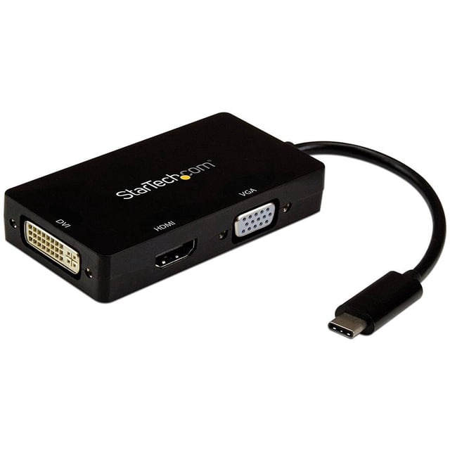 Adaptador Multipuertos Startech USB-C a HDMI DVI y VGA