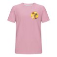 thumbnail image 5 of Jinhomg Mens Fashion Tees Casual Comfy Hawaiian Beach Print Vacation Tops Loose Fit Comfy Short Sleeve Crew Neck Summer T-Shirts Summer Saving Pink XXL, 5 of 6
