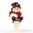 thumbnail image 3 of Winter Glow Snowman Icicle Light Decor, Christmas Decorations Hanging Snowman Railing Light, Waterproof Christmas Decorations Outdoor for Railing Fence, Garden, 3 of 6