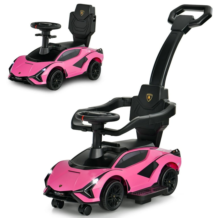 OLAKIDS 3 in 1 Ride on Push Car Licensed Lamborghini Stroller