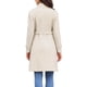 thumbnail image 3 of Abrigo de mujer de doble botonadura con cuello alto, abrigo de trench mediano largo, abrigo de invierno con cinturón, M blanco, 3 of 6