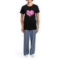 thumbnail image 4 of CafePress - Pink Camo Heart Women's Dark Pajamas - Women's Short Sleeve Print T-Shirt and Pants Dark Cotton Pajama Set, 4 of 7