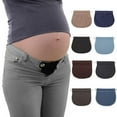 thumbnail image 5 of Maternity Pregnancy Adjustable Elastic Belt Pants Extended Button (Khaki), 5 of 5