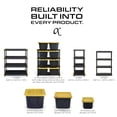 thumbnail image 6 of 5-Tier Heavy Duty Plastic Storage Shelves that Support up to 200lbs/shelf, Organization and Storage, Weather-Resistant Design, Easy Assembly (72”H x 48”W x 20”D), 6 of 8