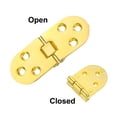 thumbnail image 5 of Uxcell Folding Table Hinge, 2Pack Zinc Alloy 180 Degree Round Edge Sewing Machine Table Hinges for Cabinet, Gold, 5 of 6