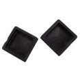 thumbnail image 2 of 100mm x 100mm Plastic Ribbed Square End Caps Cover Tube Inserts 2 Pcs, 2 of 5
