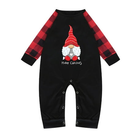 

VONCOS Warm Parent-child Clothing Baby Models Christmas Parent-Child Outfit Baby Printed Family Matching Pajamas Crawl