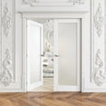 thumbnail image 2 of 60" X 96" 1-Lite Interior Glass French Door Frosted Double Doors With Installation Hardware Kit /Handles, 2 of 8