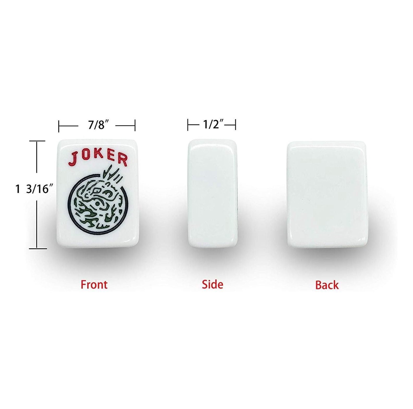 American Mahjong Set - Black Soft Bag - 166 White Engraved Tiles, 4 All-in-One Rack/Pushers Western Mah Jongg Game Set
