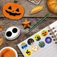 thumbnail image 5 of Rollo de 500 pegatinas de Halloween de 1,5 pulgadas con diseño de murciélago, calabaza y fantasma, pegatinas redondas autoadhesivas para decoración de tarjetas de regalo y sellos de sobres de fiesta, 5 of 5