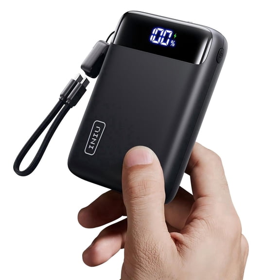 INIU Portable Charger, Smallest 22.5W 20000mAh PD Fast Charging Power Bank, Compatible with iPhone & Samsung, Black