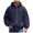 Navy, variant on Mens Zip Up Hoodie Full Zip Long Sleeve Baggy Solid Color Cropped Hoodie Sweatshirt Hooded Jacket Hooded Sweatshirts (Light Gray, 3XL)