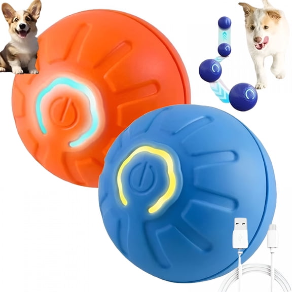 BESTSKY Bouncy Ball for Dogs Shaky Rolling Vibrating Ball for Large Dogs Interactive Toys for Dogs,2 Pcs